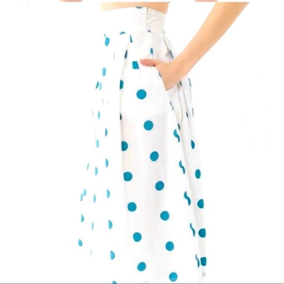 Urban Outfitters Polka Dot Midi Skirt Medium - Picture 2 of 8